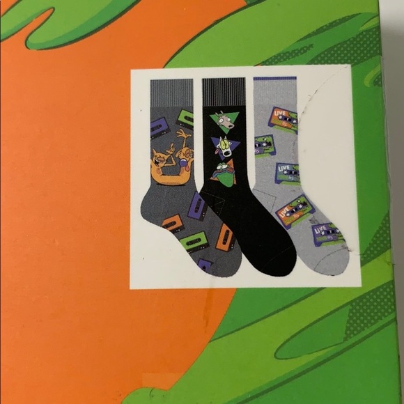 Nickelodeon Best Hits Crew Socks 3-Pair Pack Gift Set Box - Picture 5 of 6